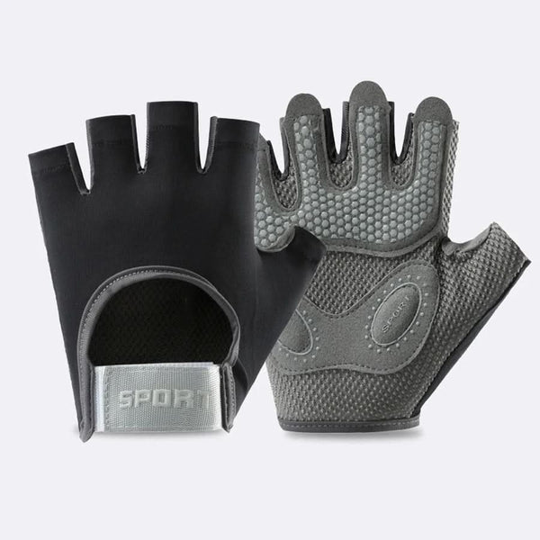 Unisex Fitnesshandschuhe | Halbfinger, atmungsaktiv | Verstärkte Handfläche & rutschfester Griff